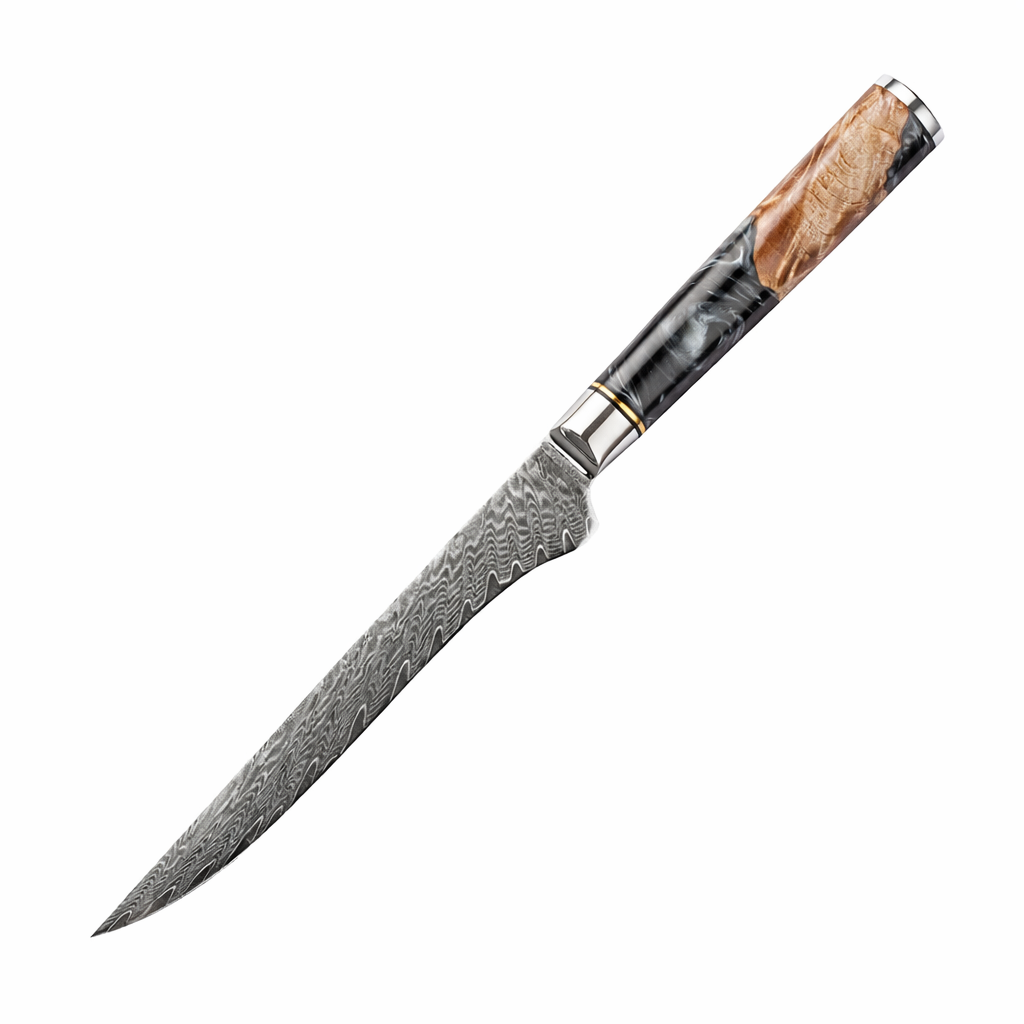 6" Damascus Boning Knife — Black Burl