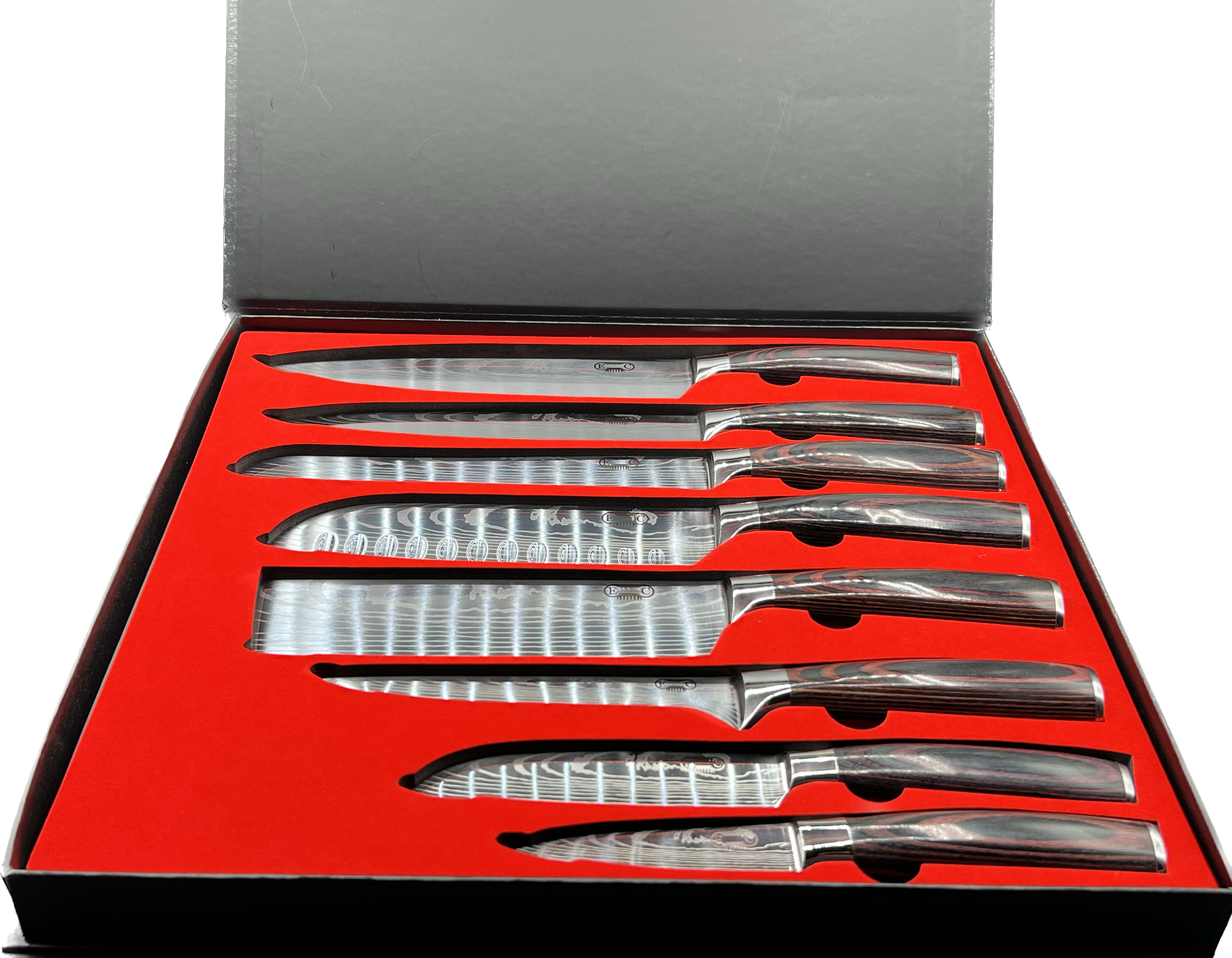 Majesty Series — Laser Damascus Knife Set
